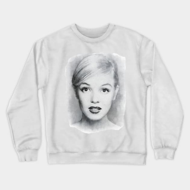 Young Marilyn Monroe Painting Edit Crewneck Sweatshirt by Beltschazar